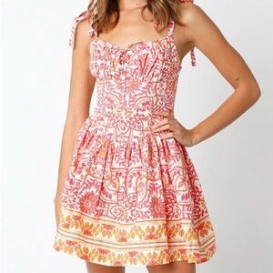 Pink and Orange Dress